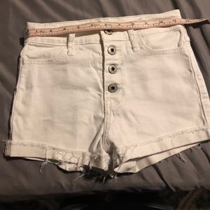 NWOT White High Rise Abercrombie kids shorts sz 12